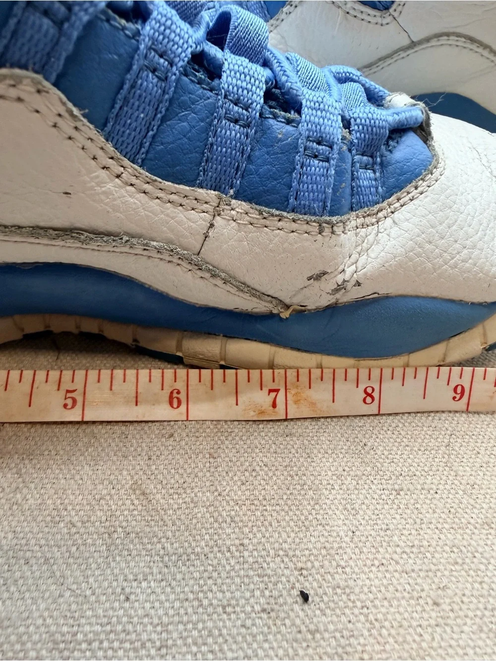 Jordan  White and Blue High-Top Sneakers